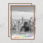 Aangepaste fotoPride... ben je mijn vriend van eer Kaart (Voorkant / Achterkant)