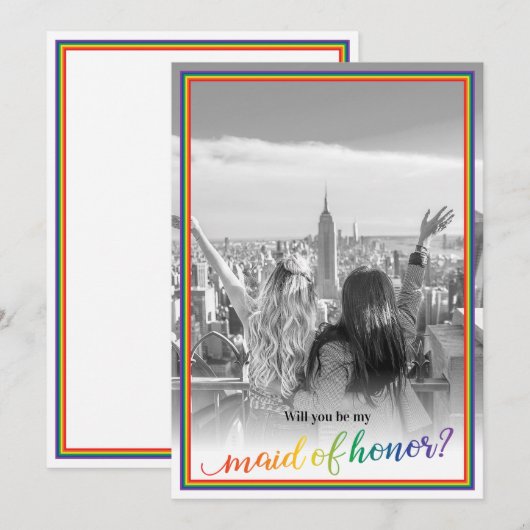 Aangepaste fotoPride... ben je mijn vriend van eer Kaart (Voorkant / Achterkant)