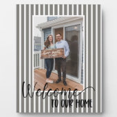 Aangepaste fotoprijsplaat 'Welkom thuis' Fotoplaat (Voorkant)