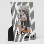 Aangepaste fotoprijsplaat 'Welkom thuis' Fotoplaat (Zijkant)