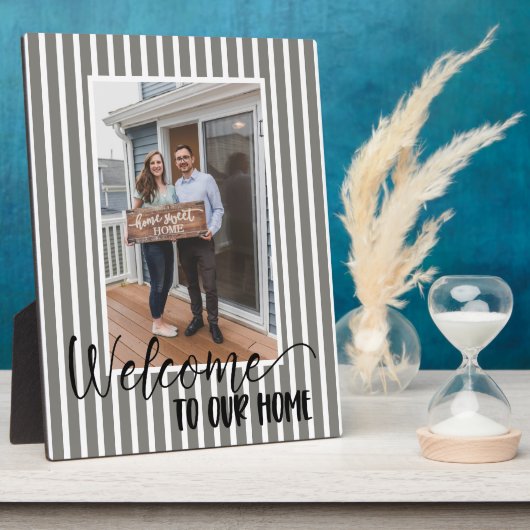 Aangepaste fotoprijsplaat 'Welkom thuis' Fotoplaat (Zijkant)