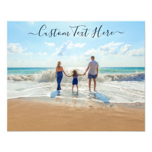 Aangepaste fotoprint met aangepaste tekst foto afdruk