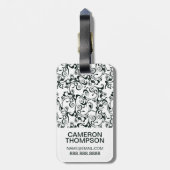 Aangepaste fotoprinter bagagelabel (Achterkant verticaal)