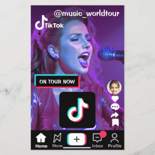 Aangepaste fotopromo met tiktok flyer