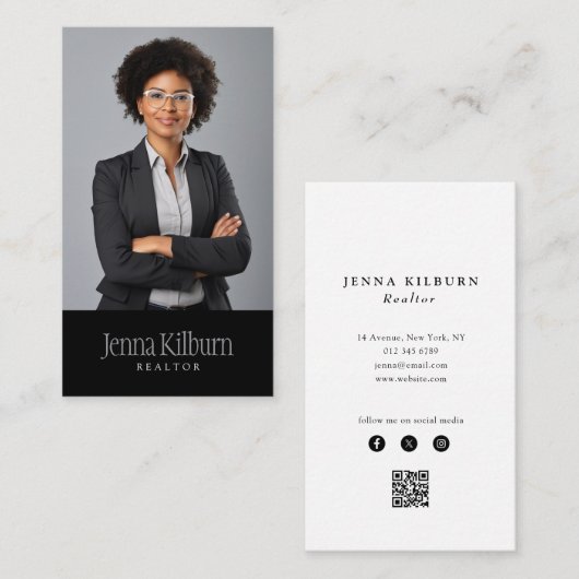 aangepaste fotoreactor visitekaartje (Voorkant / Achterkant)