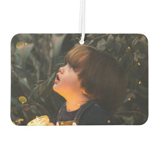 Aangepaste fotorechthoek luchtverfrisser (Achterkant)