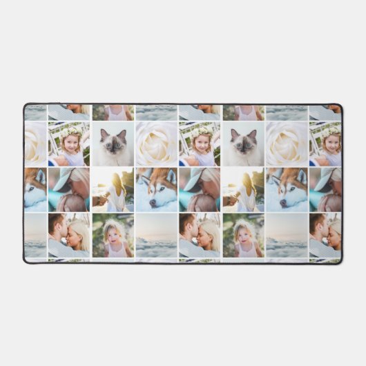 Aangepaste fotorooster collage modern minimalistis bureaumat (Voorkant)