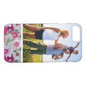 Aangepaste fotoroze orchideeën in Bloom Case-Mate iPhone Case (Achterkant (Horizontaal))