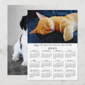Aangepaste foto's 2025 kalender Gelukkig Nieuwjaar Feestdagenkaart (Voorkant / Achterkant)