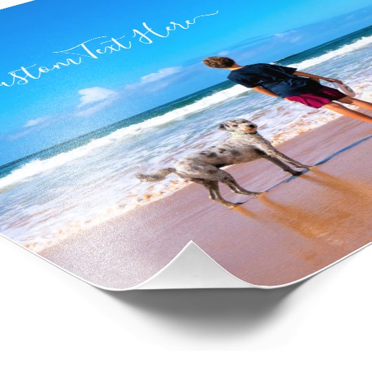 Aangepaste foto's Aangepaste tekst foto afdrukken (Hoek)