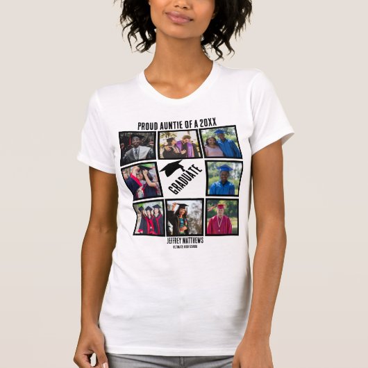 Aangepaste foto's Afstuderen voor rond papier T-shirt