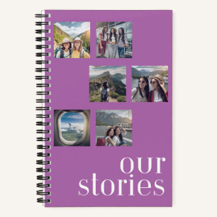 Aangepaste foto's Best Friends Journal in Paarse Notitieboek