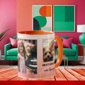 Aangepaste foto's Beste mam ooit roze Sinaasappel Koffiemok
