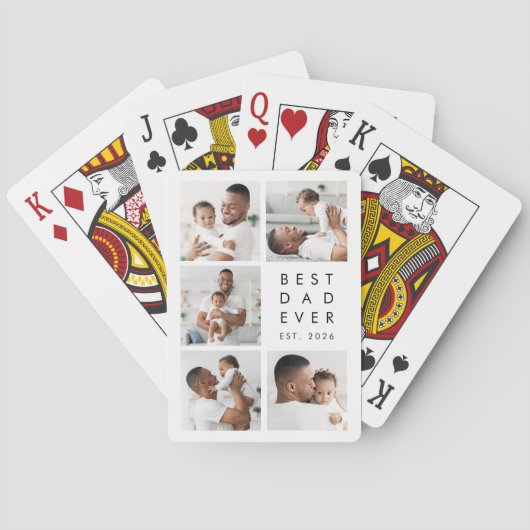 Aangepaste foto's Beste papa ooit Pokerkaarten (Achterkant)