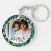 Aangepaste foto's Beste vrienden voor altijd en nu Sleutelhanger (Achterkant)