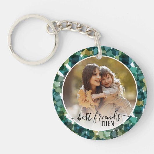 Aangepaste foto's Beste vrienden voor altijd en nu Sleutelhanger (Voorkant)