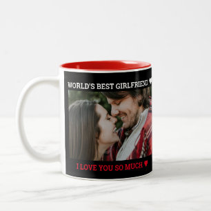 Aangepaste foto's beste Vriendin Valentijnsdag Tweekleurige Koffiemok