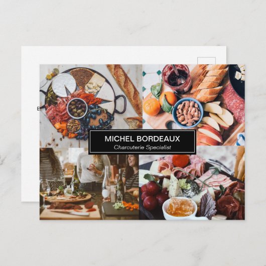 Aangepaste Foto's Catering Charcuterie bedrijf Briefkaart (Voorkant / Achterkant)