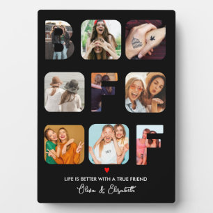 Aangepaste foto's Collage Besties BFF Cute Giften Fotoplaat