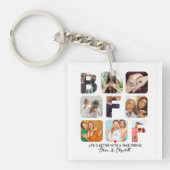 Aangepaste foto's collage BFF Besties van verjaard Sleutelhanger (voorkant)