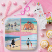 Aangepaste foto's Collage Text Paper Borden Uw fot Papieren Bordje (Feest)