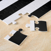 Aangepaste foto's / Elegant Black en White Stripes Legpuzzel (Zijkant)