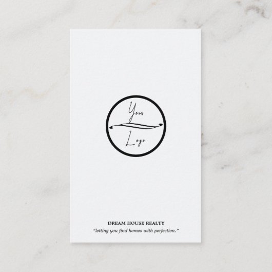 Aangepaste foto's en Logo Real Estate Agent Realto Visitekaartje (Achterkant)