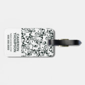 Aangepaste foto's en monogramschade bagagelabel (Achterkant horizontaal)