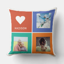 Aangepaste foto's en naam: kleurenvierkanten