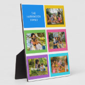 Aangepaste foto's en naam kleurrijk fotoplaat (Zijkant)