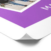 Aangepaste foto's en naam kleurrijk poster (Hoek)