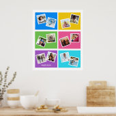 Aangepaste foto's en naam kleurrijk poster (Keuken)