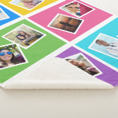 Aangepaste foto's en naam kleurrijk sherpa deken (3/4)