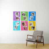 Aangepaste foto's en naam kleurrijk wandkleed (In Situ (horizontaal))
