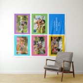 Aangepaste foto's en naam kleurrijk wandkleed (In Situ (horizontaal))