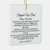 Aangepaste foto's en naam van Pap Quote opvoeren Keramisch Ornament (Rechts)