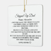 Aangepaste foto's en naam van Pap Quote opvoeren Keramisch Ornament (Links)