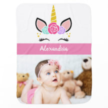 Aangepaste foto's en namen maken/Floral Unicorn