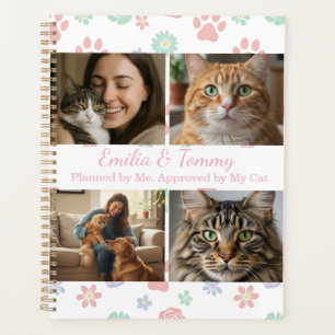 Aangepaste foto's en namen planner hoes kattenlief