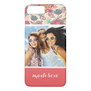 Aangepaste foto's en namen pony's en bladeren patr iPhone 8/7 plus hoesje