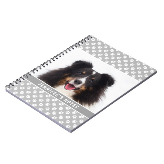 Aangepaste foto's en poten op grijze titel en aang notitieboek (Linkerzijde)