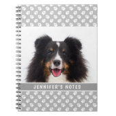 Aangepaste foto's en poten op grijze titel en aang notitieboek (Voorkant)