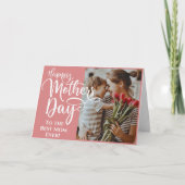 Aangepaste foto's en tekst Moederdag Beste mama oo Feestdagen Kaart (Voorkant)