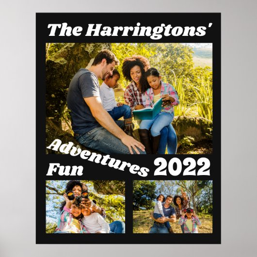 Aangepaste foto's en tekst poster (Voorkant)