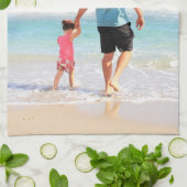 Aangepaste foto's en tekst - Uw eigen ontwerp - Zo Theedoek (Gevouwen)