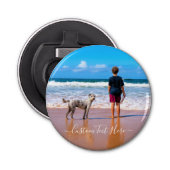 Aangepaste foto's en tekst - Uw ontwerp - met Mijn Button Flesopener (Voorkant)