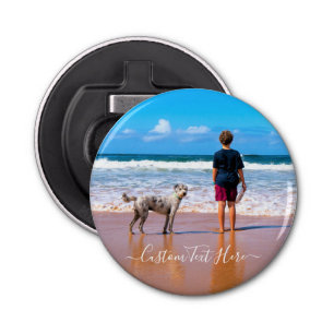 Aangepaste foto's en tekst - Uw ontwerp - met Mijn Button Flesopener