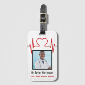 Aangepaste foto's en tekst voor medische professio bagagelabel (Voorkant (verticaal))