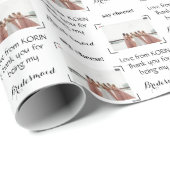 Aangepaste foto's en video's in het blauwe koninkr cadeaupapier (Rol Hoek)