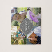 Aangepaste foto's familienaam multi-afbeeldingen legpuzzel (Verticaal)